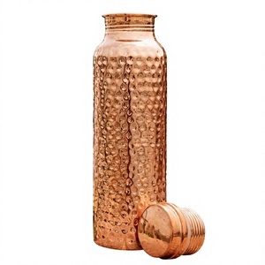 Bouteille en cuivre anti-fuite, gourde sportive, procure une eau alcaline rafraîchissante - Product Image 1