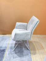 Ensemble de fauteuils d'appoint pivotants de luxe modernes, 2 pièces, en tissu velours, base en métal, pour la maison, le bureau, la cuisine, la salle à manger, le bar, le parc