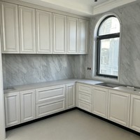 Meubles de cuisine en bois sur mesure, fabricant de meubles contemporains minimalistes, solution de rangement pour villas, vente en gros