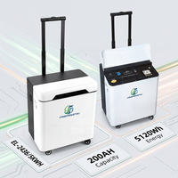 Système de Stockage d'Énergie (ESS) LiFePO4 sur Chariot 5120Wh 3600W Sortie AC 2500W Hybride Connecté au Réseau 100A Charge PV 45-450VDC MPPT Solution d'Alimentation Mobile