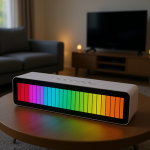 Barre de son intelligente RGB avec contrôle par application, Bluetooth, batterie rechargeable et lumières LED multicolores pour le divertissement à domicile moderne - Product Image 2