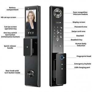 Hot Selling 3D Face Recognition Smart Door <b>Lock</b> Fully Automatic Tuya WiFi Biometric <b>Digital</b> <b>Lock</b> - Product Image 6