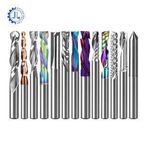 Jialing DLC rivestito Endmill singola scanalatura fresa 2 flauto 6mm carburo punte CNC verso l'alto verso il basso a spirale di compressione punta Router CNC - Product Image 4