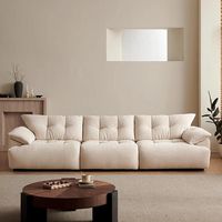 Canapé modulaire minimaliste en tissu chenille avec dossier réglable, assise profonde, entièrement amovible et lavable