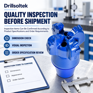 Drillsoltek 3"-17 1/2" 4-Flügel PDC-Bohrer mit Stahlkörper für Wasserbrunnen und geologische Erkundungen, mit deutscher Verpackung, EPR-zertifiziert - Product Image 2