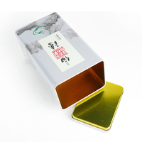 Caja de regalo de lata cuadrada de café galleta bebida diseño tamaño personalizado para té
