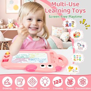 Tableau magnétique en plastique pour <span class=keywords><strong>dessiner</strong></span> - Jouet éducatif pour enfants de 1 à 3 ans, garçons et filles, pour écrire et gribouiller, idéal comme cadeau - Product Image 3