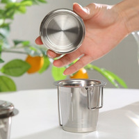 Infuseur à thé pliable en acier inoxydable à long manche, maille fine, qualité alimentaire, argenté et doré, personnalisable
