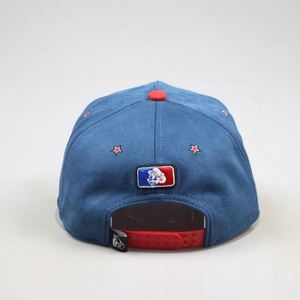 Casquettes de baseball en gros personnalisées avec logo d'usine, casquettes 5 panneaux à profil haut, visière incurvée, en daim, à fermeture snapback, doublées satin, Gorras - Product Image 4