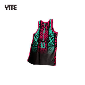 Jersey basket pria, pola Maori dapat disesuaikan, untuk pria, ukuran Plus, seragam bersirkulasi, desain untuk dewasa - Product Image 3