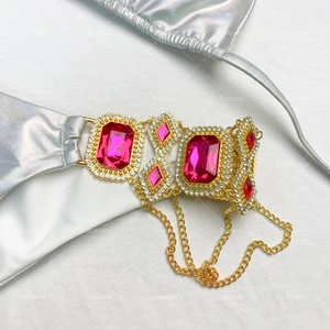 ชุดว่ายน้ำผู้หญิงแบบกำหนดเอง 3 มิติ ชุดชายหาดเซ็กซี่ ชุดบิกินี่คริสตัลเพชร ชุดว่ายน้ำหรูหราแบบสองชิ้น - Product Image 3