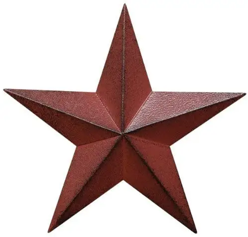 Wholesale Large Scale Dimensional Metal Barn Star Distressed Country Red Black Primitive Farm Wall Decor