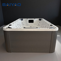 Bain à remous de luxe pour 12 personnes avec fonctions de bain profond, design moderne, extérieur, pour jacuzzi, pour hôtels et résidences privées