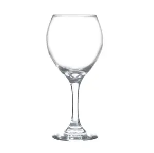 Vente en gros 290ml Gobelet rond en verre transparent Tasse à boire sur pied Verres à vin pour restaurant Verres à vin rouge 3056