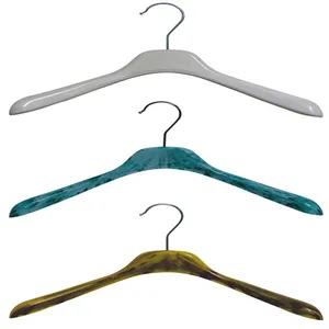 Hanger Factory Wholesale Plastic Luxury Stone Hanger Suit Clothes Display Hanger With Logo