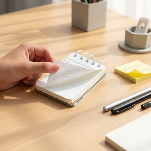 Carnet à spirales ligné pour collège, format mini, relié par le haut, 11,5 x 7,5 cm, avec reliure à pointes, pour l'école - Product Image 2