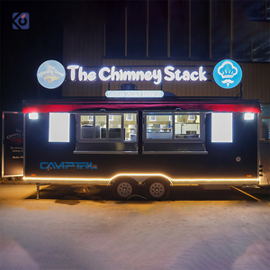 Vans de Comida comercial de 18 pies Remolques de comida de concesión Totalmente equipados Carro de camión de comida rápida Tienda de contenedores de café y pizza - Product Image 5