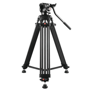 Tùy Chỉnh Máy Ảnh <span class=keywords><strong>Tripod</strong></span> Chuyên Nghiệp Video Nhôm Nhiệm Vụ Nặng Nề Đứng Với Chất Lỏng Đầu Nhanh Chóng Phát Hành Tấm Cho Dslr Máy Quay Phim - Product Image 1
