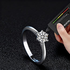 Anillos de Moissanita 1CT 2CT 3CT 5CT Anillos de Moissanita de Plata de Ley 925 - Product Image 2