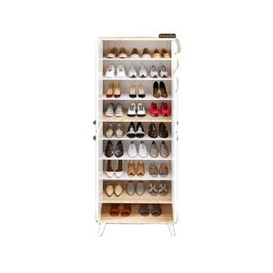 Meuble de rangement polyvalent Sonomo Wood Imaj blanc à 4 portes et 9 étagères, organisateur de chaussures à 4 portes - Product Image 4