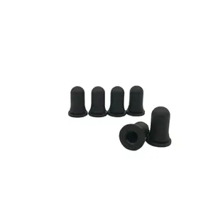 Dia 16mm H 22mm Matte hitam mengkilap nitrnitril karet teat karet penitis bohlam untuk 18mm leher plastik