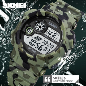 Skmei Sport Watch Digital Men's Waterproof 50M <b>Led</b> Light Alarm <b>Clock</b> Plastic Strap Outdoor Sports Watch - Product Image 4