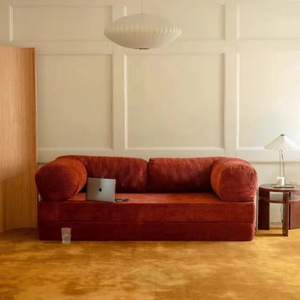 Ensemble de canapés-lits modernes compressés en cuir et <span class=keywords><strong>velours</strong></span>, canapés de salon en forme de L, canapé compressé en tissu livré en boîte - Product Image 5