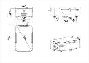 Yeni Dört Tekerlekli Diferansiyel Standart Şasi AGV Robot Şasisi AMR UGV Otomatik Navigasyonlu Mobil Platform SLAM ROS Restoran - Product Image 3