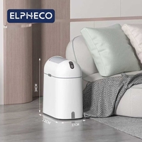 Poubelle à capteur d'induction ELPHECO 9L, écologique, étanche, anti-odeur, alimentée par piles, couvercle papillon, cuisine, chambre, salle de bain