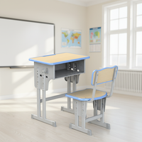 Bureaux et chaises réglables en métal durables pour étudiants, pour l'école et le bureau à domicile, pour une utilisation en chambre, mobilier de classe