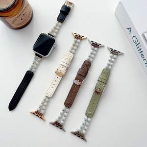 <span class=keywords><strong>Bracelet</strong></span> en <span class=keywords><strong>cuir</strong></span> perlé à la mode pour femmes pour <span class=keywords><strong>Apple</strong></span> <span class=keywords><strong>Watch</strong></span> <span class=keywords><strong>Bracelet</strong></span> Sport Type <span class=keywords><strong>Bracelet</strong></span> de montre en tissu pour <span class=keywords><strong>Apple</strong></span> <span class=keywords><strong>Watch</strong></span> Ultra SE 9 8 7 6 5 - Product Image 1