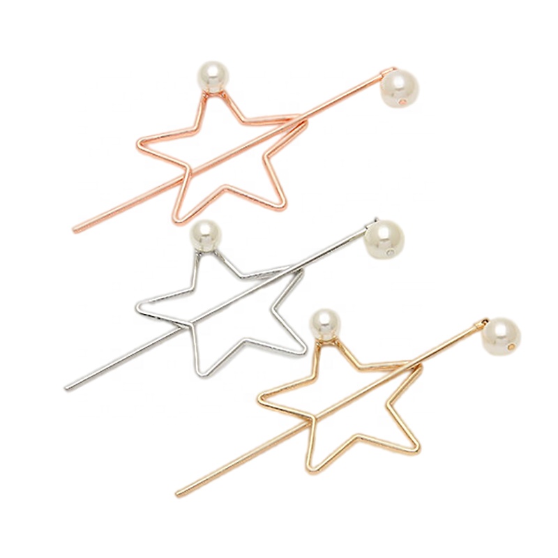 Новая Корейская шпилька для волос, металлическая круглая расческа в виде звезд любви, элегантная женская шпилька для волос