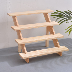 In stock solid wood dessert <b>table</b> storage rack, multi-tiered jewelry <b>display</b> rack, shop desktop storage and organization rack - Product Image 3
