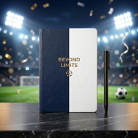 Carnet de Coach de Football Professionnel 2026-2027 à Couverture Rigide avec Grille Tactique pour Stratégie de Match