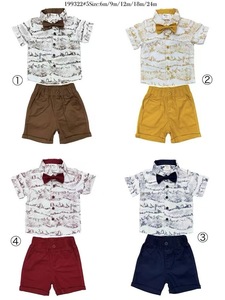 En stock, prix <span class=keywords><strong>de</strong></span> gros, vêtements d'été pour enfants, ensembles en coton imprimé pour garçons, anniversaire, 6-24 mois, ensemble <span class=keywords><strong>de</strong></span> 3 pièces pour garçons - Product Image 6