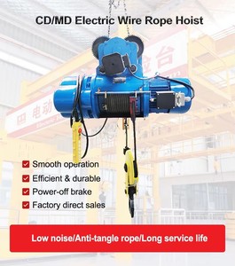 รอกไฟฟ้าแบบเคลื่อนที่ รุ่น CD พร้อมมอเตอร์ยก สายสลิง และล้อ - Product Image 2