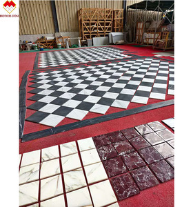 <span class=keywords><strong>Bianco</strong></span> <span class=keywords><strong>e</strong></span> <span class=keywords><strong>nero</strong></span> mosaico <span class=keywords><strong>a</strong></span> getto d'acqua piastrelle per pavimenti in marmo lucidato superficie rombo waterjet macchina da taglio medaglione di marmo - Product Image 2