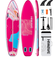 Élargissement gonflable Paddle Board extérieur aviron Yoga debout rose planche à ramer polyvalent universel aviron adulte
