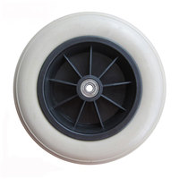 Roue en mousse PU de 8 pouces, polyuréthane massif, anti-crevaison, non pneumatique, pour brouette de jardin, roue de fauteuil roulant 200*50