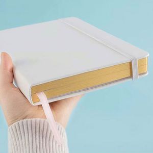 Wholesale Custom A5 Hardcover Leather Journal Notebook with Gold Stamping Premium Collection Thread <b>Sewing</b> Bound Promotional Use - Product Image 2