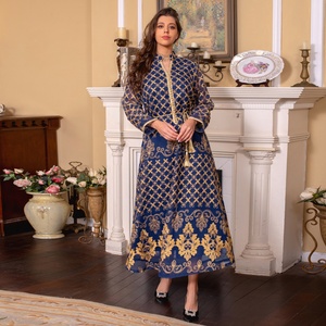 Robe Abaya Musulmane Brodé en Chiffon Naturel <span class=keywords><strong>Sexy</strong></span> pour Femme, Style Moyen-Orient Transfrontalier, Idéale pour Dubaï et l'Arabie Saoudite - Product Image 3