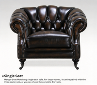Canapé Chesterfield commercial en cuir capitonné 3 places pour hall d'hôtel, bar, salon, mobilier d'accueil