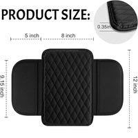 Coussin d'accoudoir universel pour voiture en cuir avec mousse à mémoire de forme, rehausseur de console centrale avec rangement multifonctionnel