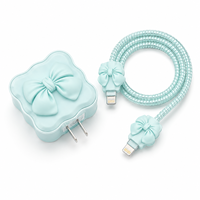 Étui de protection universel en silicone mignon pour chargeur avec prise en charge de la charge rapide, organisateur de câbles USB Type C pour accessoires de téléphone portable