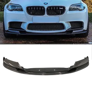 3D ด้านหน้าริมฝีปากสำหรับ F10 M5ปลอมแปลงคาร์บอนไฟเบอร์3D ด้านหน้า Splitter Perfect Fitment