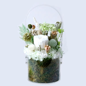 <span class=keywords><strong>Panier</strong></span> à fleurs circulaire de poche en acrylique Boîte à fleurs transparente haut de gamme <span class=keywords><strong>Panier</strong></span> à fleurs éternel portable pour offrir en <span class=keywords><strong>cadeau</strong></span> - Product Image 3