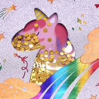 Journaux à paillettes de licorne en vrac OEM - A5 Journal de verrouillage avec couverture de dessin animé à 2 touches et pages étanches quantité minimale de commande bas
