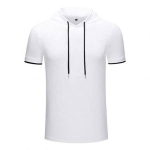 Hoodie Homme Grande Taille à Manches Courtes Style Hip Hop en Noir et Blanc, Tricoté, Écologique, Anti-rétrécissement, Imprimé, Tendance Estivale - Product Image 1