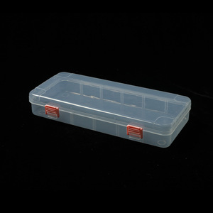 Transparent Plastic Storage <b>Box</b> Rectangle Double Pink Buckle Covered Home Desktop Organizer - Product Image 2