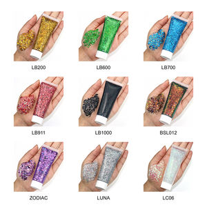 Creme Corporal Holográfico Vegano à Prova d'Água com Logo Privado GP, Glitter Chunky Cosmético para Rosto e Cabelo - Product Image 3